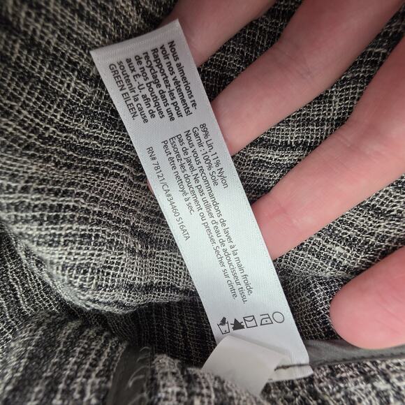 Eileen Fisher Organic LINEN Gauze Cardigan L Lagenlook Career Old Money Boxy - Picture 5 of 5